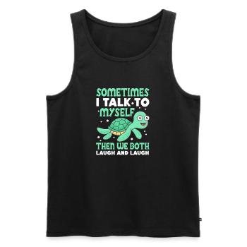 Turtle Turtle Sea Sea Creatures Gift - Men's Premium Organic Tank Top - black - Front - Michal (187cm)