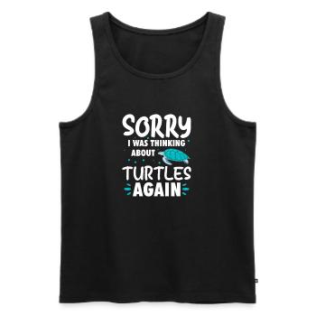 Turtle Turtle Sea Sea Creatures Gift - Men's Premium Organic Tank Top - black - Front - Michal (187cm)