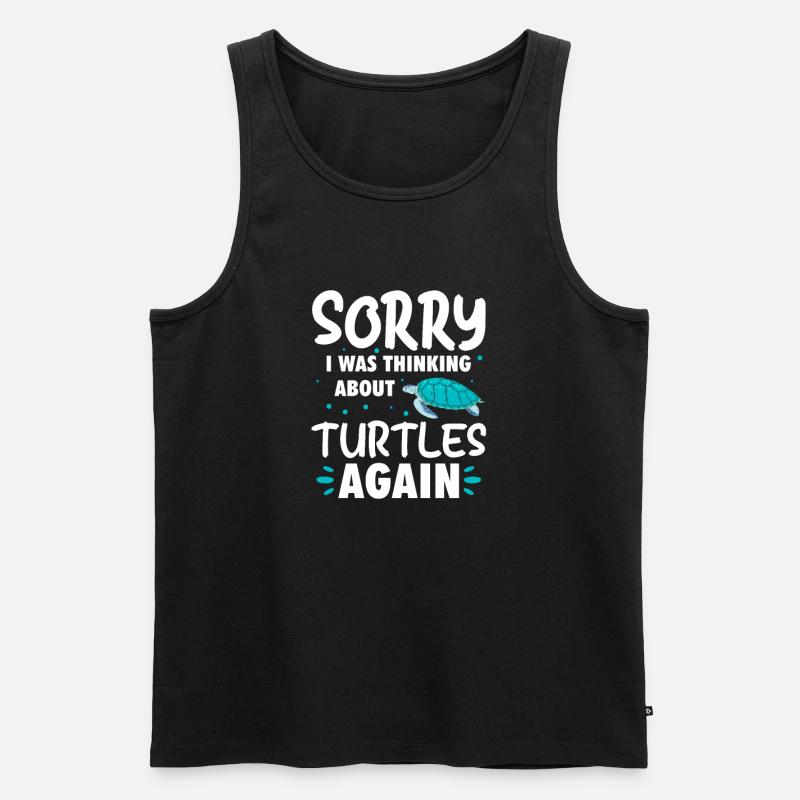 Schildkröte Turtle Meer Meeresbewohner Geschenk - Männer Premium Bio Tank Top - Schwarz