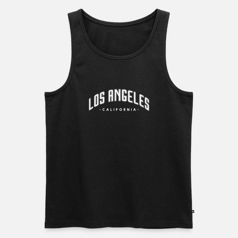 Los Angeles - Männer Premium Bio Tank Top - Schwarz