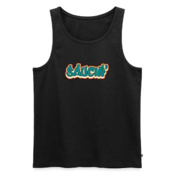 Hip Hop Rap Musik Rapper Hiphop Geschenk - Männer Premium Bio Tank Top - Schwarz - Vorne - Michal (187cm)