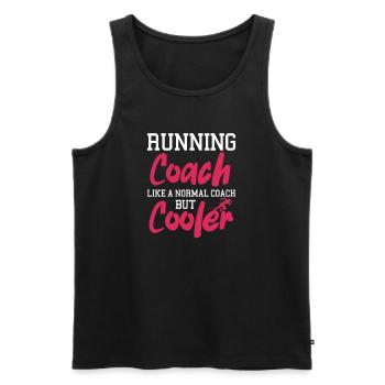 Run - Men's Premium Organic Tank Top - black - Front - Michal (187cm)