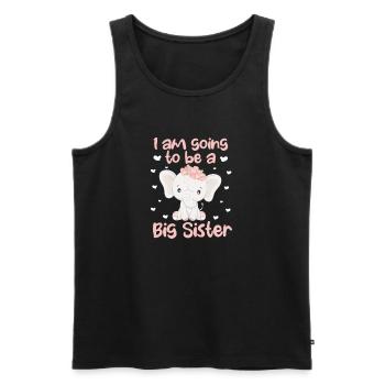 Older sister - Men's Premium Organic Tank Top - black - Front - AI Model Male 178 light (178cm)