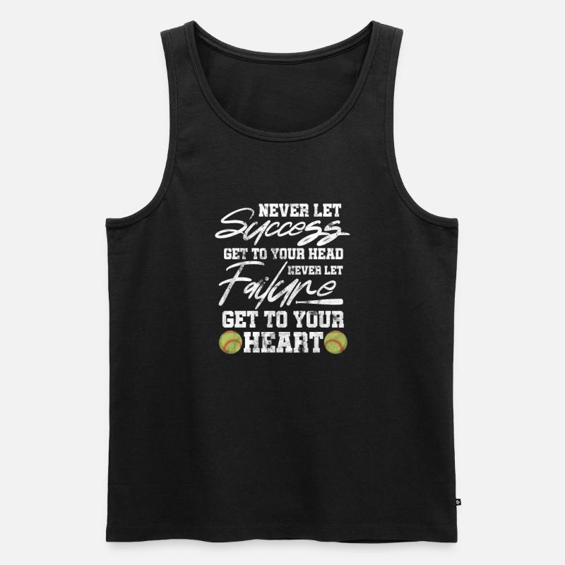 Softball - Männer Premium Bio Tank Top - Schwarz