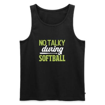 Softball Player Baseball Sport Pitcher Gift - Men's Premium Organic Tank Top - black - Front - Michal (187cm)