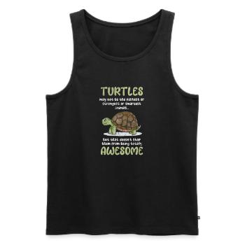 Turtle - Men's Premium Organic Tank Top - black - Front - Michal (187cm)