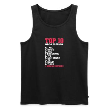 German Shepherd - Men's Premium Organic Tank Top - black - Front - Michal (187cm)