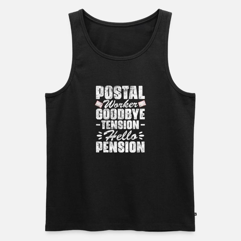Ruhestand Postbeamter - Männer Premium Bio Tank Top - Schwarz