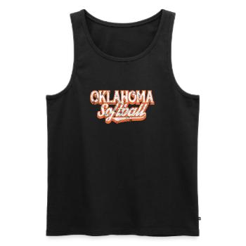 Oklahoma Softball - Männer Premium Bio Tank Top - Schwarz - Vorne - AI Model Male 178 light (178cm)