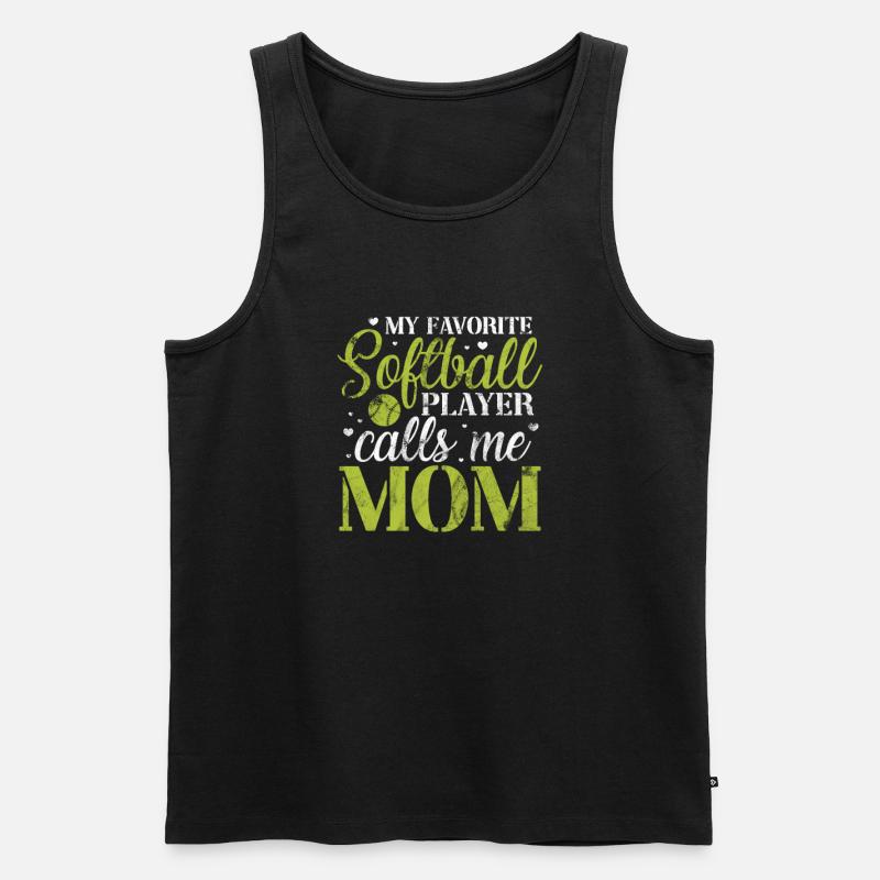 Softball Mutter - Männer Premium Bio Tank Top - Schwarz