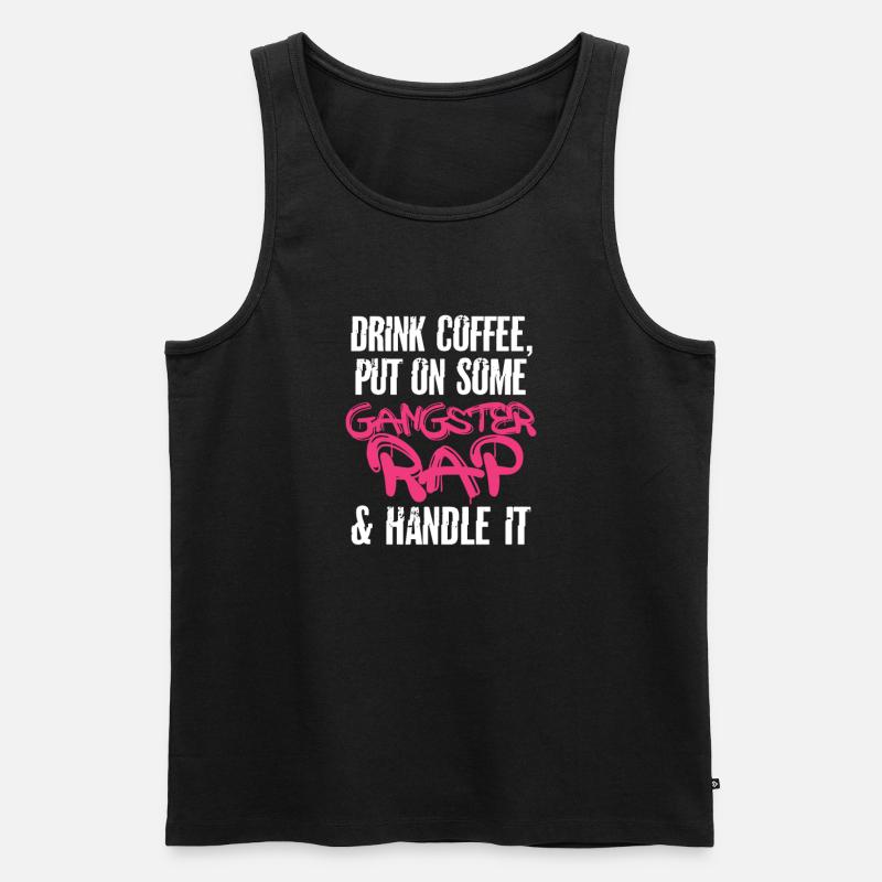 Kaffee Rap Koffein Espresso Barista Geschenk - Männer Premium Bio Tank Top - Schwarz