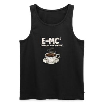 Coffee - Men's Premium Organic Tank Top - black - Front - AI Model Male 178 light (178cm)