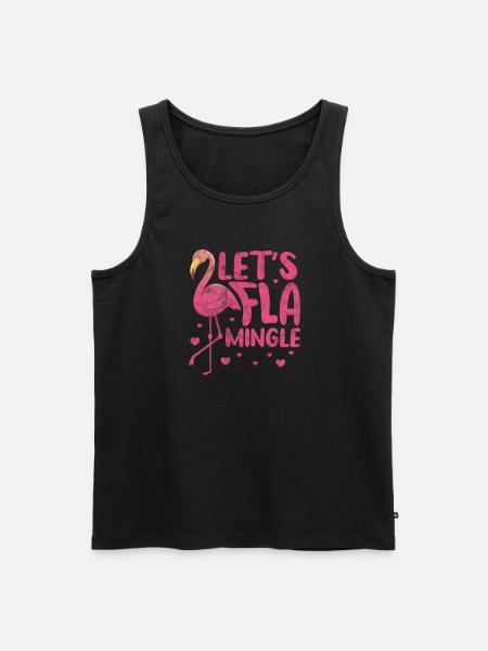 Flamingo - Männer Premium Bio Tank Top - Schwarz