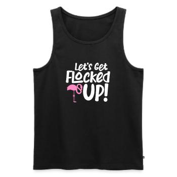 Flamingo Pink Vogel Zoo Sommer Urlaub Geschenk - Männer Premium Bio Tank Top - Schwarz - Vorne - Michal (187cm)