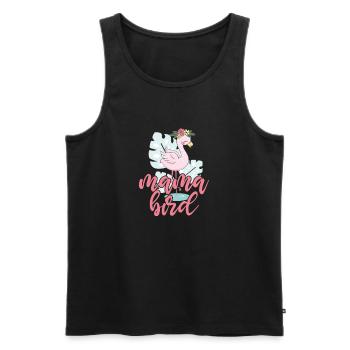 Flamingo Mother Pink Bird Mother's Day Gift - Men's Premium Organic Tank Top - black - Front - AI Model Male 178 light (178cm)