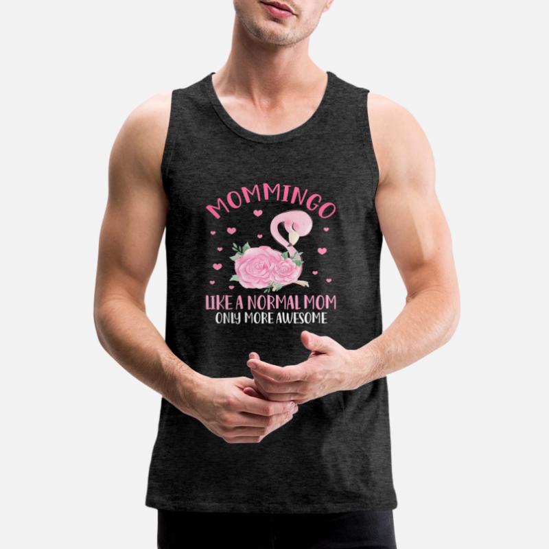 Flamingo Mutter Pink Vogel Muttertag Geschenk Männer Premium Bio Tank Top