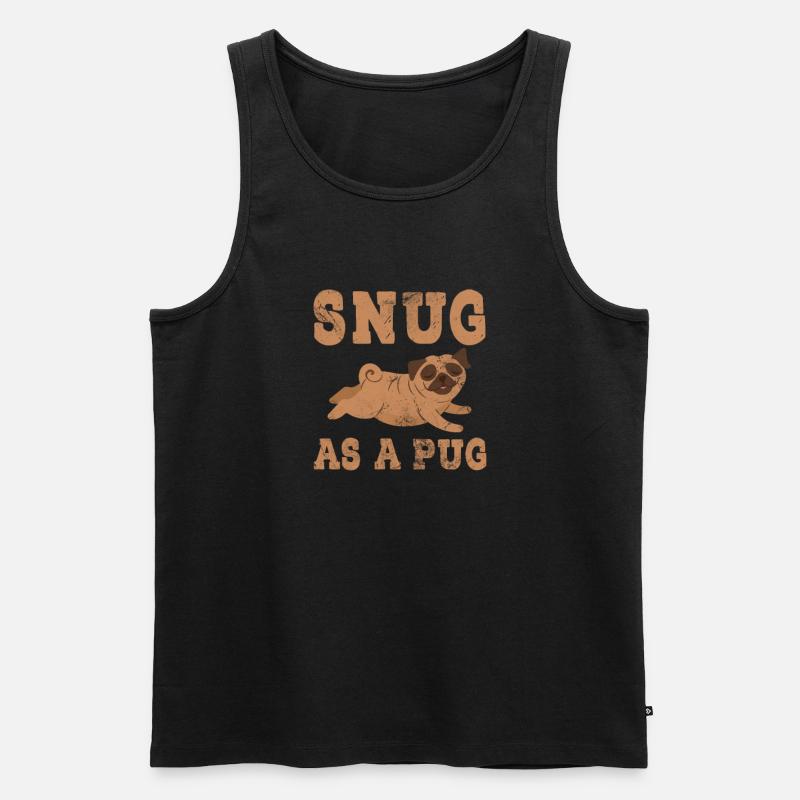 Mops - Männer Premium Bio Tank Top - Schwarz