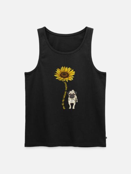 Pug - Men's Premium Organic Tank Top - black