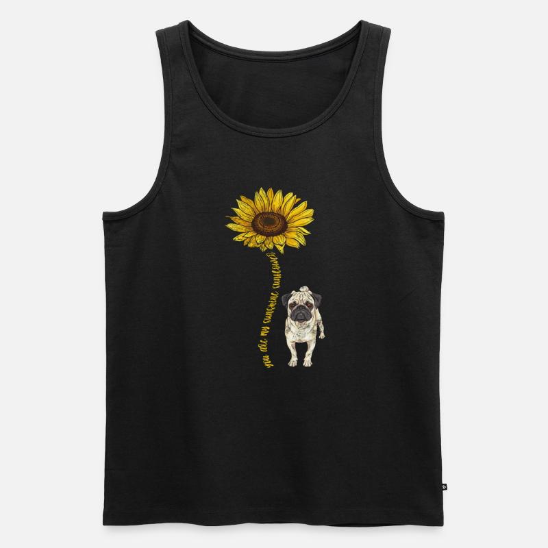 Mops - Männer Premium Bio Tank Top - Schwarz
