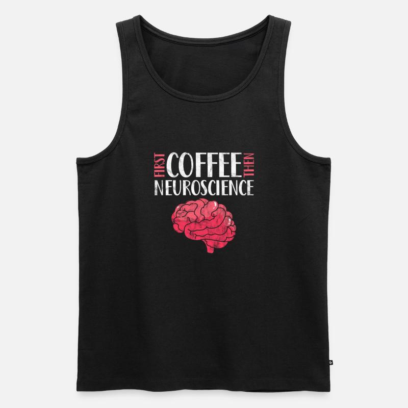 Kaffee Neurowissenschaft - Männer Premium Bio Tank Top - Schwarz