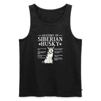 Husky Dog Dogs Siberian Husky Gift - Men's Premium Organic Tank Top - black - Front - AI Model Male 178 light (178cm)