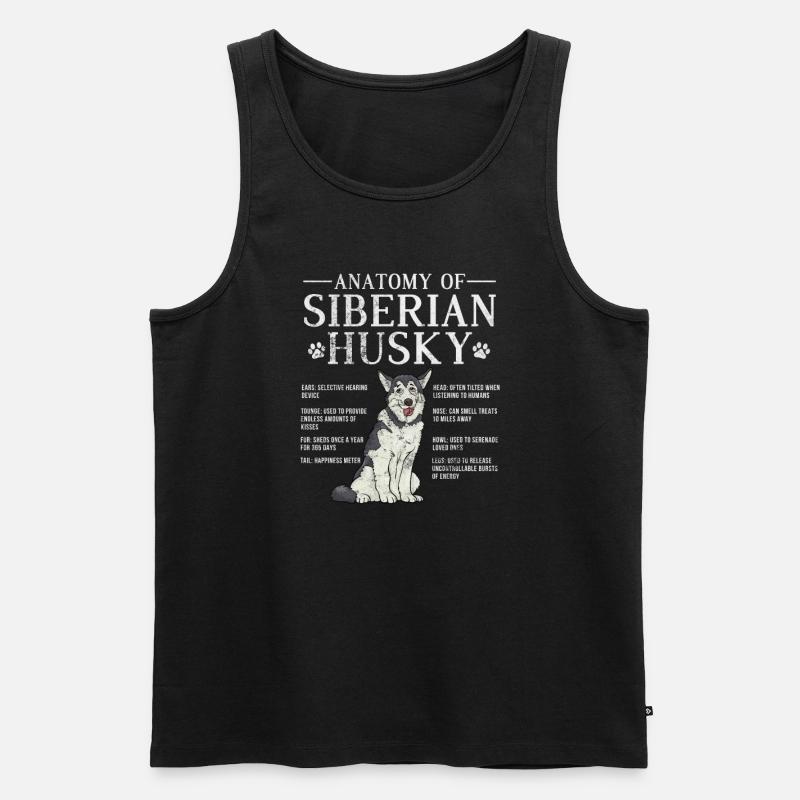 Husky - Männer Premium Bio Tank Top - Schwarz