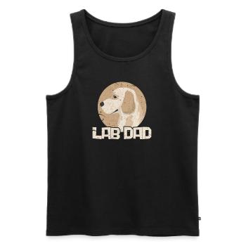 Labrador father - Men's Premium Organic Tank Top - black - Front - AI Model Male 178 light (178cm)