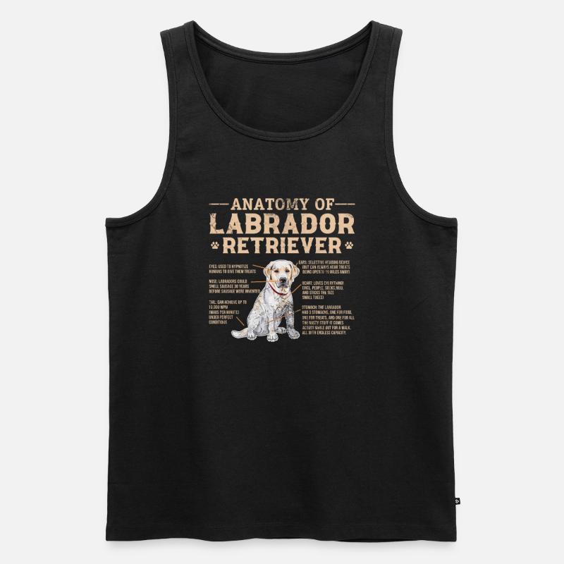 Labrador - Männer Premium Bio Tank Top - Schwarz