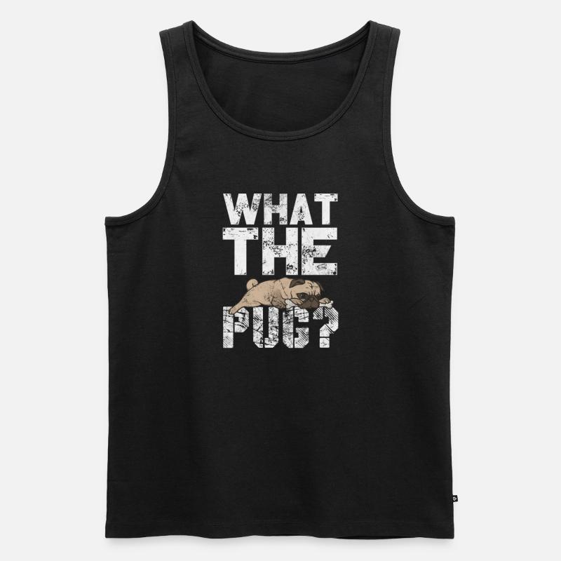 Mops - Männer Premium Bio Tank Top - Schwarz
