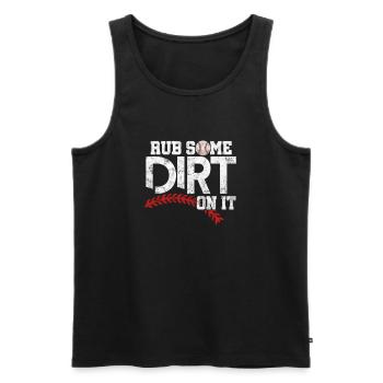 Softball - Männer Premium Bio Tank Top - Schwarz - Vorne - Michal (187cm)
