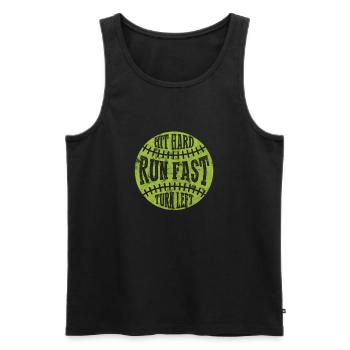 Softball - Männer Premium Bio Tank Top - Schwarz - Vorne - Michal (187cm)