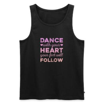 Ballet - Men's Premium Organic Tank Top - black - Front - AI Model Male 178 light (178cm)