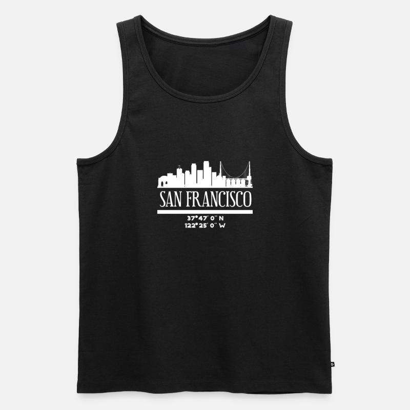 San Francisco - Männer Premium Bio Tank Top - Schwarz
