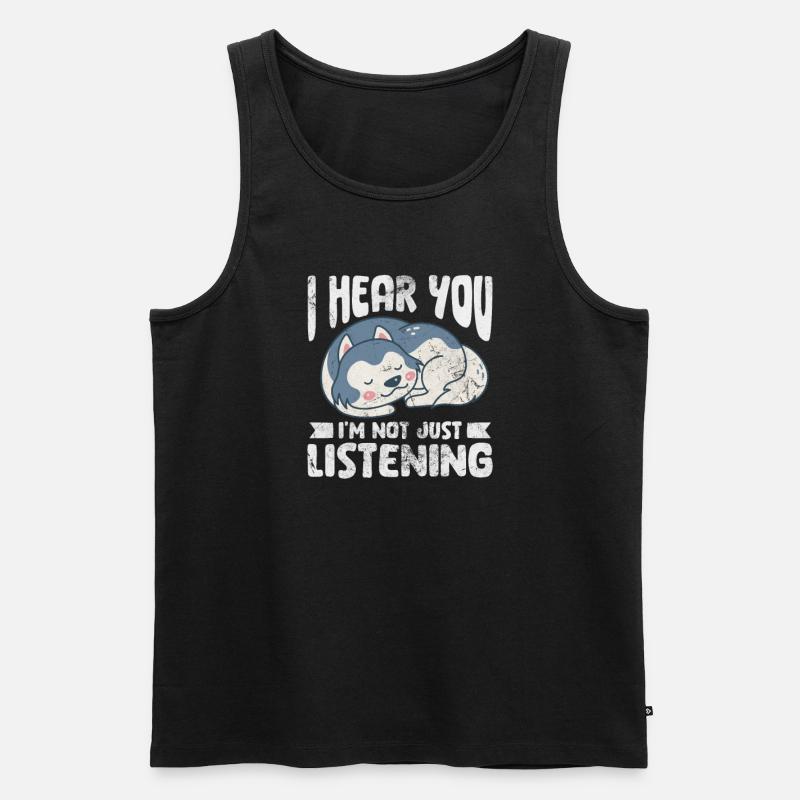 Husky - Männer Premium Bio Tank Top - Schwarz
