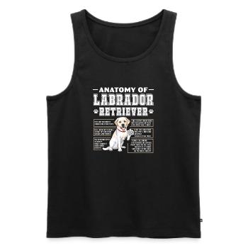 Labrador Dog Dogs Dog Breed Gift - Men's Premium Organic Tank Top - black - Front - AI Model Male 178 light (178cm)