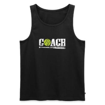 Entraîneur de softball - Débardeur bio Premium Homme - noir - Devant - AI Model Male 178 light (178cm)