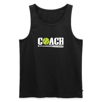 Joueur de softball Baseball Sport Pitcher Cadeau - Débardeur bio Premium Homme - noir - Devant - Michal (187cm)