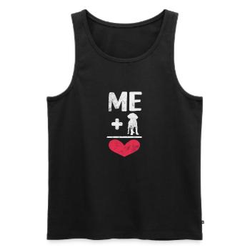 Labrador - Men's Premium Organic Tank Top - black - Front - AI Model Male 178 light (178cm)