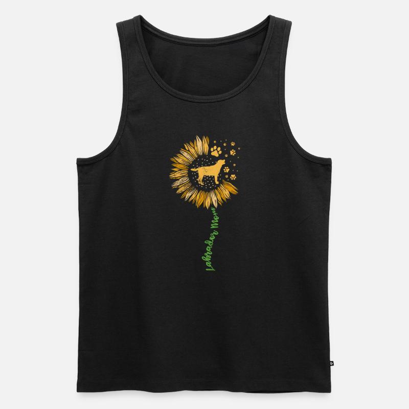 Labrador Mutter - Männer Premium Bio Tank Top - Schwarz