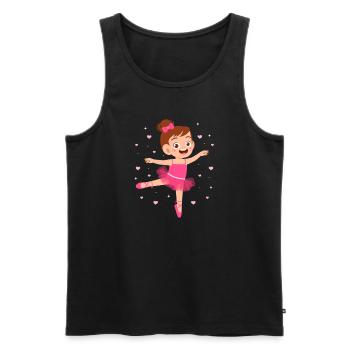 Ballet Ballerine Ballet Danseuse Danse Cadeau - Débardeur bio Premium Homme - noir - Devant - Michal (187cm)