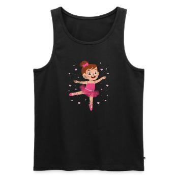Ballet - Men's Premium Organic Tank Top - black - Front - AI Model Male 178 light (178cm)