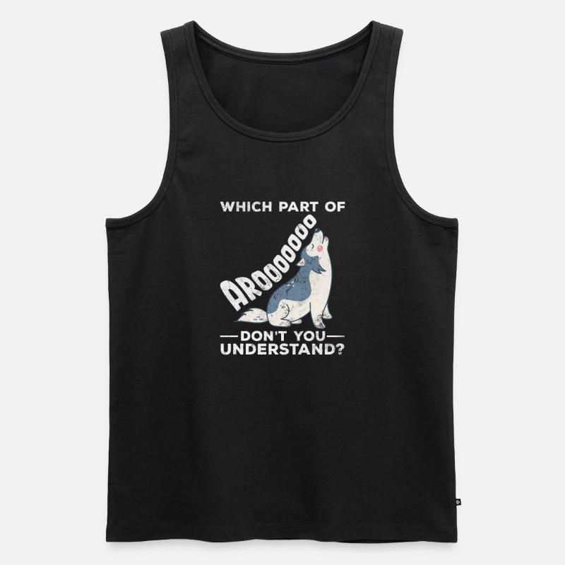 Husky - Männer Premium Bio Tank Top - Schwarz