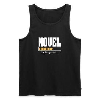 Author - Men's Premium Organic Tank Top - black - Front - AI Model Male 178 light (178cm)