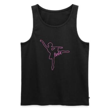 Ballett - Männer Premium Bio Tank Top - Schwarz - Vorne - AI Model Male 178 light (178cm)