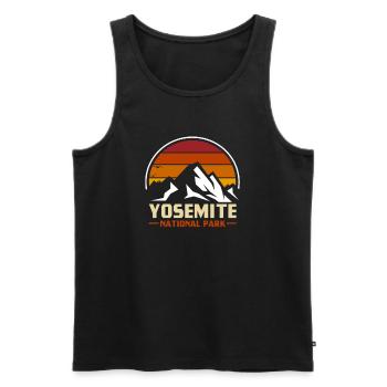 Yosemite National Park - Männer Premium Bio Tank Top - Schwarz - Vorne - AI Model Male 178 light (178cm)