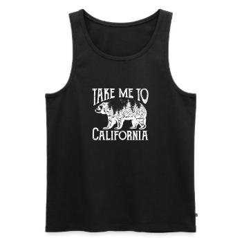 Californie - Débardeur bio Premium Homme - noir - Devant - Michal (187cm)