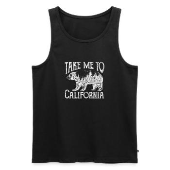 California USA Holidays America Cadeau - Débardeur bio Premium Homme - noir - Devant - Michal (187cm)