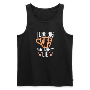 Coffee Caffeine Espresso Barista Gift - Men's Premium Organic Tank Top - black - Front - Michal (187cm)