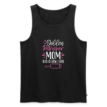Golden Retriever Goldie Dog Dogs Gift - Men's Premium Organic Tank Top - black - Front - Michal (187cm)