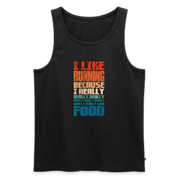 Running Runner Jogging Jogging Runner Gift - Men's Premium Organic Tank Top - black - Front - Michal (187cm)